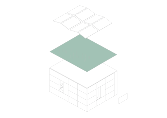 Gründach und PV zum Schutz des Klimas modulares Bauen