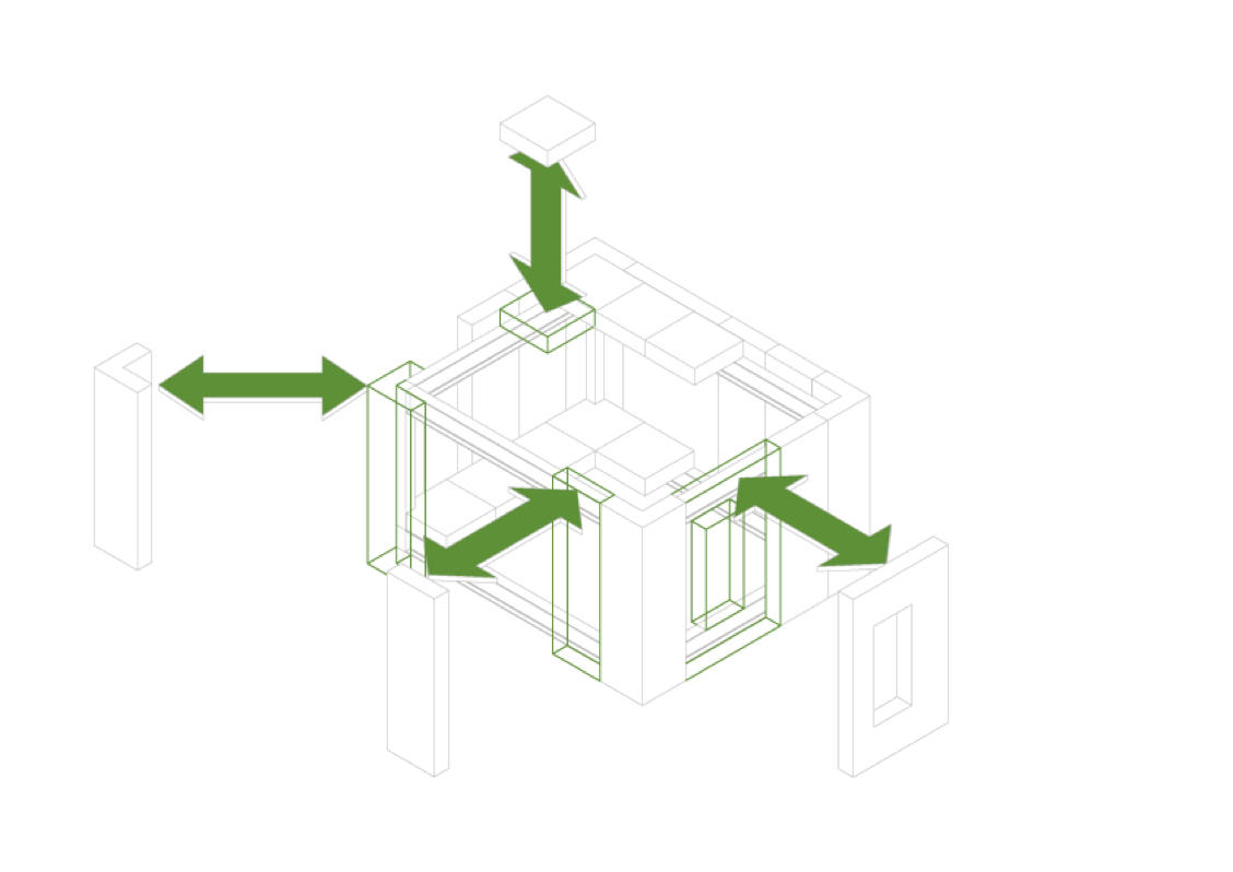 Elemnet zum Schliessen des Baukörpers im Elemntarembauen
